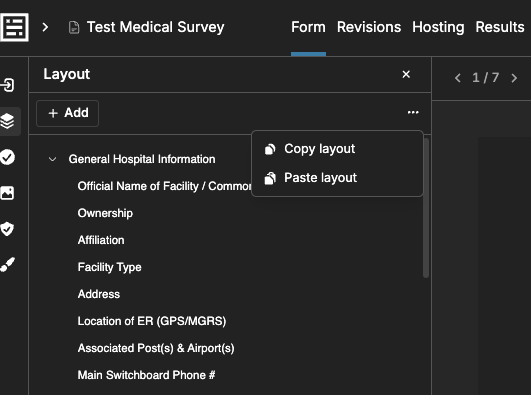 Copy/paste form layouts