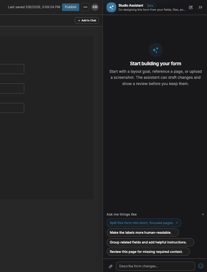 Default prompts