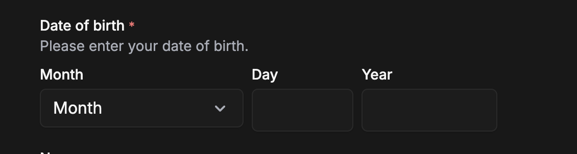 Memorable date input