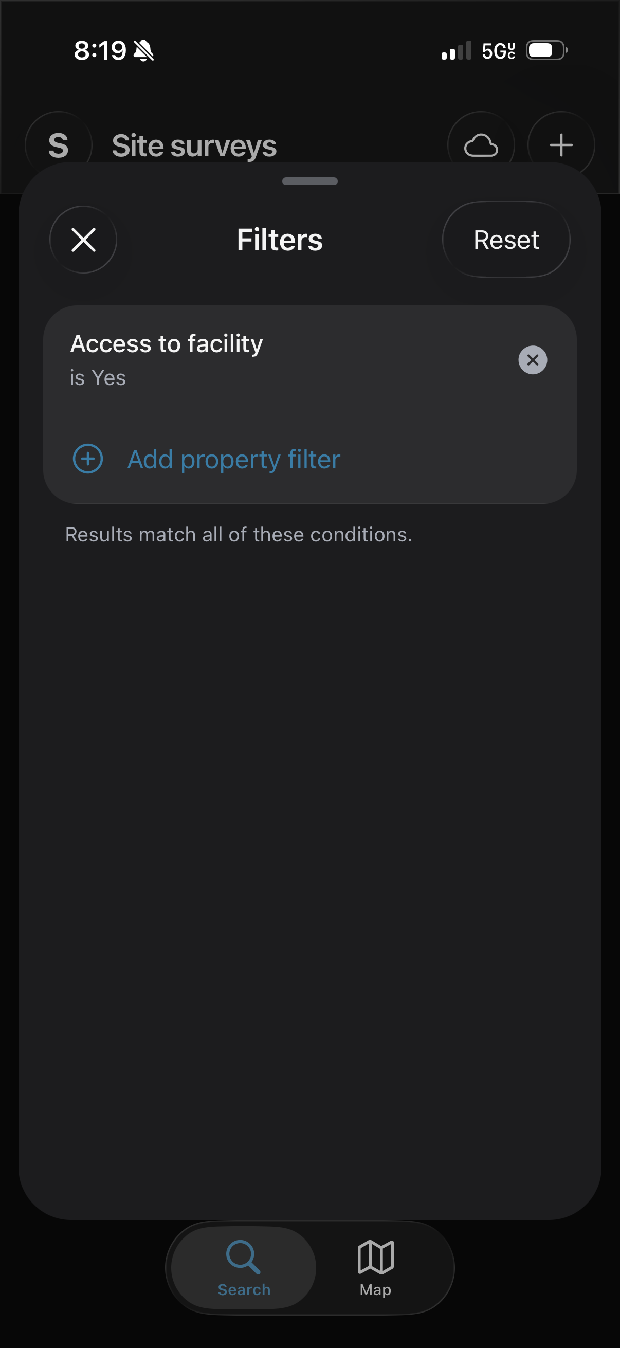Property filters in Streamline Mobile